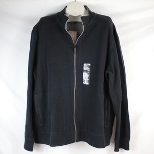 Bahama Bay Club Black / Gray Reversible Full Zip Sweater Men's Size XXL - NEW